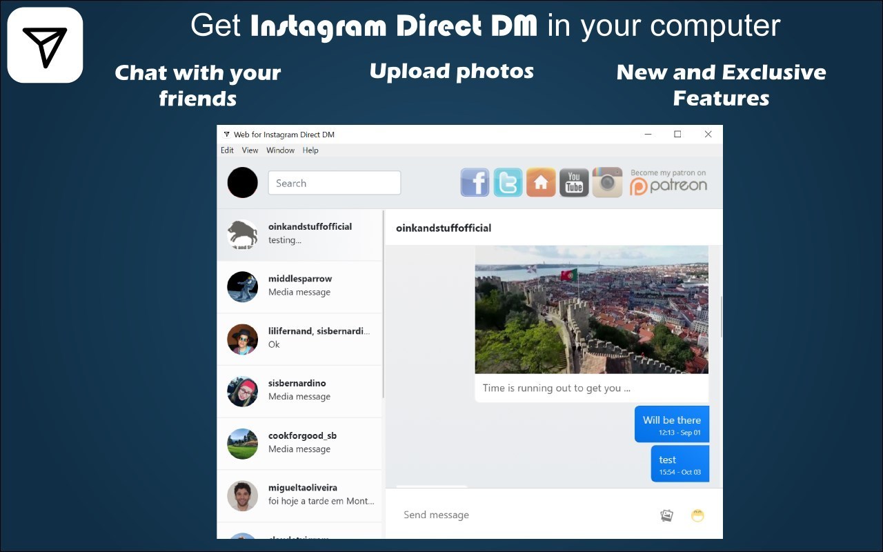instagram for mac for chat